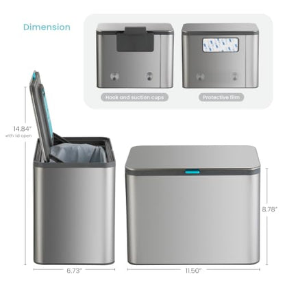 Home Zone Living Kitchen Compost Bin with CleanAura Odor Control