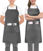 Utopia Kitchen Bib Aprons 2 Pack Adjustable With 2 Pockets - color: Grey