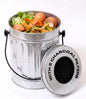 Plexon Countertop Compost Bin Kitchen Indoor, with Lid, Silver 1.5 Gall - color: Silver