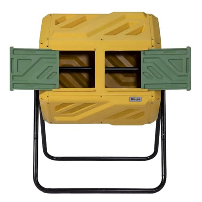 Werph 43 Gal Outdoor Compost Bin for Garden & Kitchen Waste, Yellow - color: Yellow