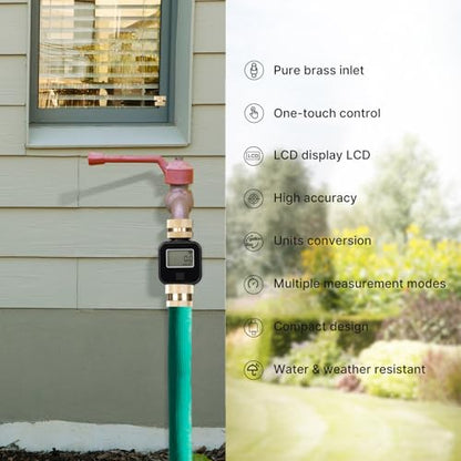 MOES Water Flow Meter, Measure Gallon/Liter Consumption and Flow Rate