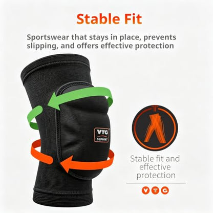 1 Pair Soft Foam Knee Pads, Shock Absorbing Support Unisex - size: Large (38-44 CM/15-17½ ")