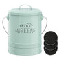 Barnyard Designs 1.2 Gallon Kitchen Counter Compost Bin with Lid (Mint) - color: Mint