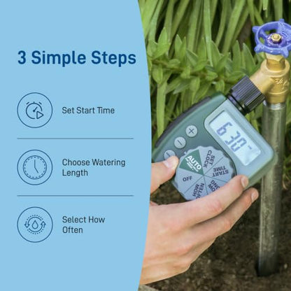 Orbit Programmable Digital Hose Watering Timer - 1 Outlet - Battery Powered - with LCD Screen - Built-in Rain Delay - Water-Resistant - 62061 - size: 1 Outlet