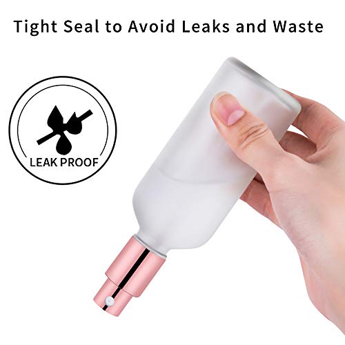 Hydior Small Glass Spray Bottle, 3.4oz, 2 Pack - color: Rose Gold Frosted