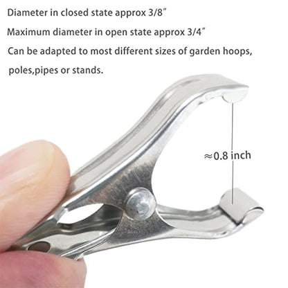 80Pcs Garden Clips for Netting, 2 Inch Metal Greenhouse Clamps