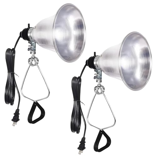 Simple Deluxe Clamp Light, 5.5 Inch Reflector, 2 Pack - color: Black Plastic Socket, size: 5.5 inch 2-Pack