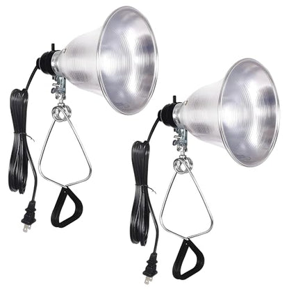 Simple Deluxe Clamp Light, 5.5 Inch Reflector, 2 Pack - color: Black Plastic Socket, size: 5.5 inch 2-Pack