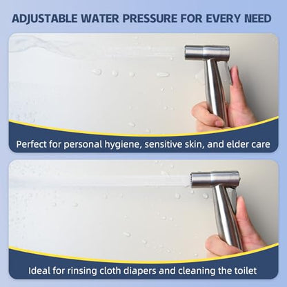 Handheld Bidet Sprayer for Toilet, Hot & Cold, Adjustable Water Pressure - style: Warm and Code
