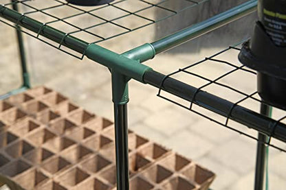 Miracle-Gro Walk-in Greenhouse, Removable Shelves, Transparent, 4'8" Square - size: 4'8" x 4'8" x 6'5" - Translucent