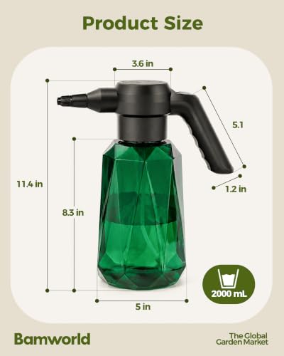 Bamworld Electric Spray Bottle 2L Rechargeable Battery Powered Sprayer