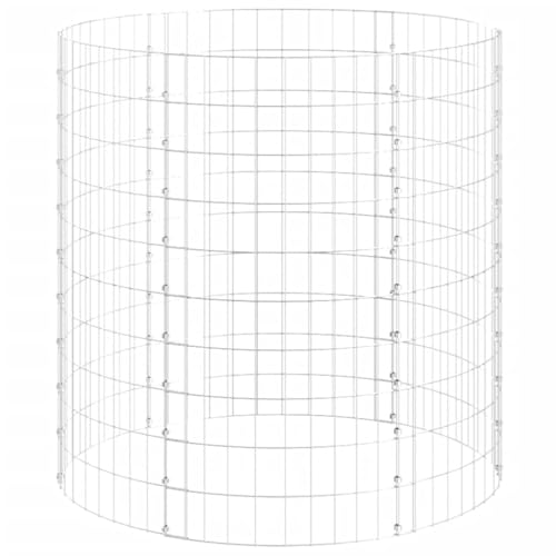 Galvanized Steel Garden Composter 39.4x39.4 Inches, Mesh Compost Bin for Organic Waste Collection, Weather-Proof Outdoor Composter - size: 39.4" x 39.4"