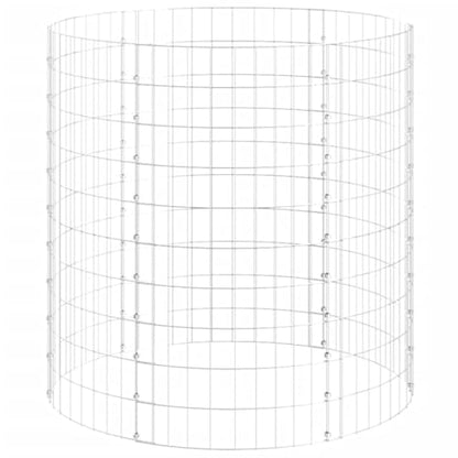 Galvanized Steel Garden Composter 39.4x39.4 Inches, Mesh Compost Bin for Organic Waste Collection, Weather-Proof Outdoor Composter - size: 39.4" x 39.4"