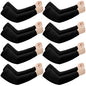 Janmercy 8 Pairs Arm Sleeves Thin Skin Protectors - color: Black