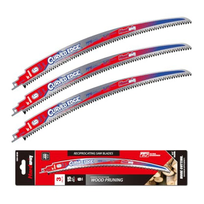 15-Inch Pruning Reciprocating Saw Blades, 6 TPI, Japanese Teeth, 3-Pack