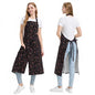 Molaxhome Split Pottery Apron with 3 Pockets Unisex with Adjustable Strap - color: Blackflower