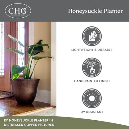 15" Honeysuckle Planter in Blue Jean - color: Blue Jean, size: 15"