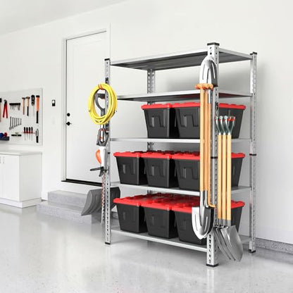 WALMANN Garage Wall Mounted Garden Tool Hooks, Folding Chair Storage Rack - style: Hooks with 2 Tracks