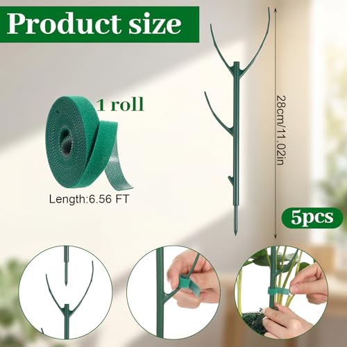 5 Pack Monstera Plant Support Upgrade Stackable Plant Stakes