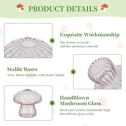Glasseam Glass Plant Propagation Stations: 10Pcs Mushroom Propagation Vases - color: Colorful, size: 10Pcs