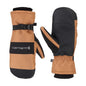 Carhartt Men's Waterproof Insulated Knit Cuff Mitten - color: Brown/Black, size: Medium