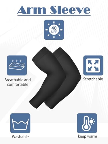 Boao 10 Pcs UV Arm Sleeves Tattoo Cover - color: Vivid Colorful, size: Medium