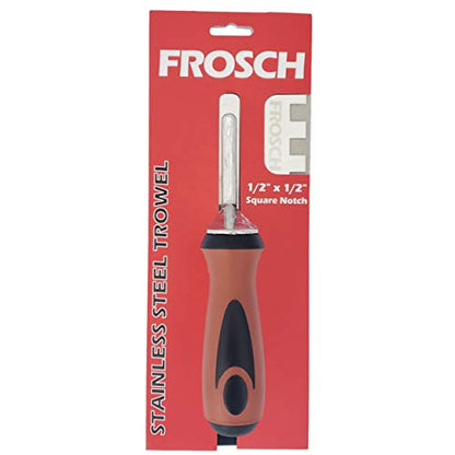 Frosch Stainless Steel Square Notch Tile Trowel (1/2"X1/2") - size: 1/2" X 1/2"