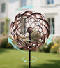 63" Copper Wind Spinners Metal Bronze Antique Clockwork Garden Yard - color: Sundial