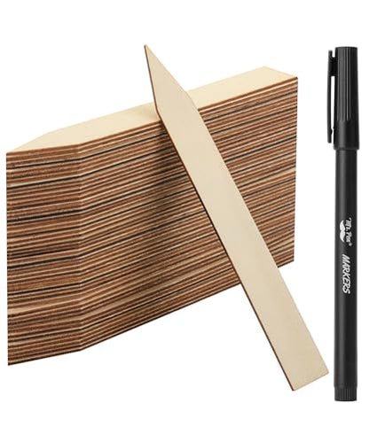 Mr. Pen- Wooden Plant Labels with Marker, 100 Pcs, 6“, Wooden Plant Markers
