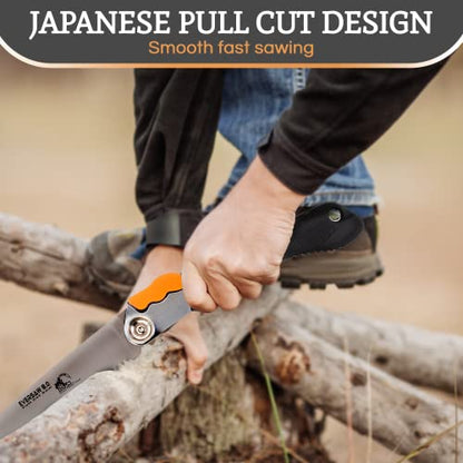8-inch Folding Hand Saw Compact Camp Saw for Trees Pruning and Gardening