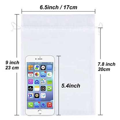 HRX Package 100pcs Mesh Organza Bags 6x9 in for Gift Giving, Large (White) - color: white