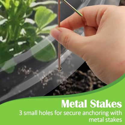 13 Inch Humidity Domes Garden Cloches for Plant Protection, Plant Covers Freeze Protection, Protectors from Animals, Garden Clear Plant Cover with Ventilation Holes 10 Pack - size: 13" D × 12" H 10P