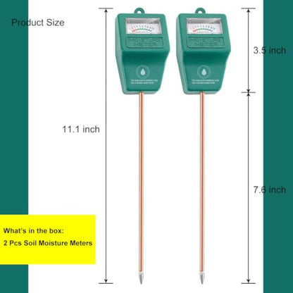 Antonki 2 Pack Soil Moisture Meter, Plant Water Meter Hygrometer
