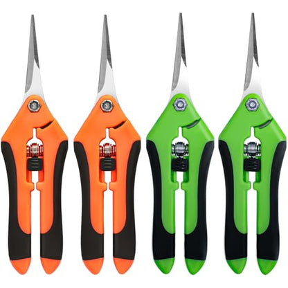 EWPJDK 4 Pack Garden Pruning Shears Scissors Clippers Stainless Steel
