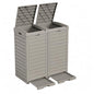 EFU 86 Gallon Outdoor Trash Can with Lid &Drip Tray, Waterproof Garbage Can - color: Grey, size: 86 Gallon