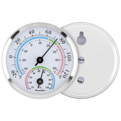 1pc Portable 2-in-1 Thermometer and Hygrometer, Mechanical Temp Humidity Meter for Greenhouse Home Office Garden, Wall Mount or Desktop