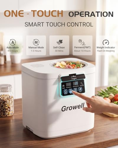 Growell Electric Composter for Kitchen,4L Countertop Food Waste Compost Bin - color: White