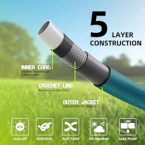 Worth 3/4 in. x 2 ft Green Leader PVC Garden Hose, Male to Female Fittings - color: Green, size: 3/4" x 2ft' (2feet)