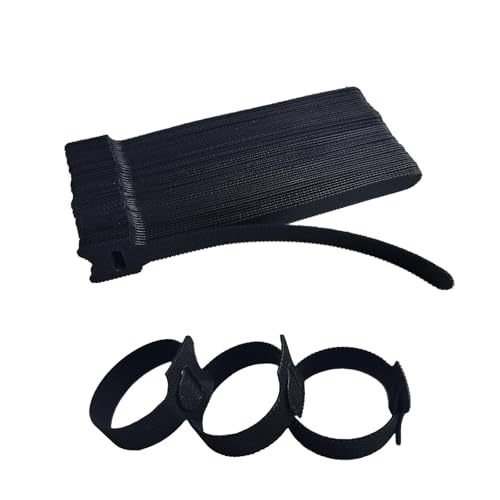 6 Inches 60 PCS Black Reusable Cable Ties,Multi-purpose Adjustable Cord Straps,Cable Organizer,Cord Wrap and Hook Loop Cords Management,Adjustable Cord Ties - size: 6inches-60PCS