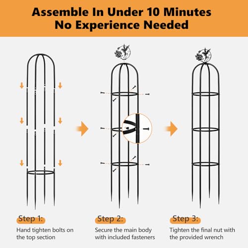 Elegant Outdoor Garden Trellis for Climbing Plants with Premium 100% Metal