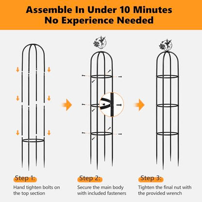Elegant Outdoor Garden Trellis for Climbing Plants with Premium 100% Metal