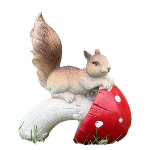 Squirrel Figurine, Resin Animal Statue, Outdoor Lawn and Garden Decoration