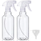 Plastic Spray Bottles (2-Pack, 16.9 Oz) Heavy Duty Spraying, Mist & Stream - style: Clear, 2-Pack