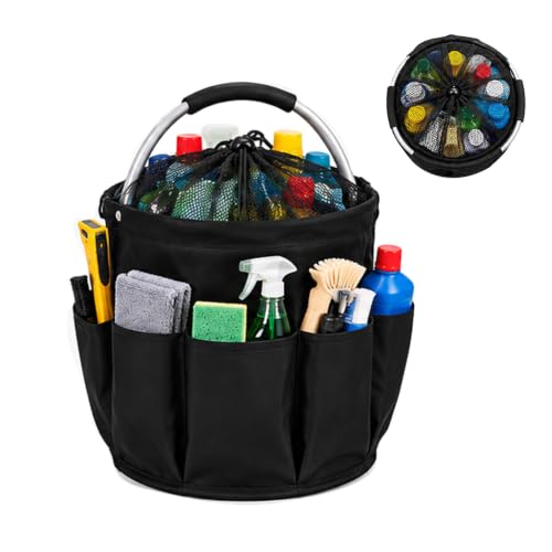 Cleaning Caddy with Handle,Cleaning Tool Supplies Organizer Foldable Bucket - color: STYLE-02
