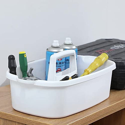 Large Cleaning Supplies Caddy Portable Shower Caddy Basket White - color: White, size: Large