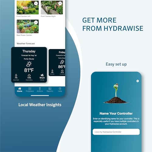 Hunter HPC400 Sprinkler Controller, 4 Zone, WiFi Smart Sprinkler Timer