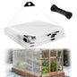 8x12ft Anti-Tear Clear Tarp Waterproof for Greenhouse, 5 mil - size: 8 x 12ft