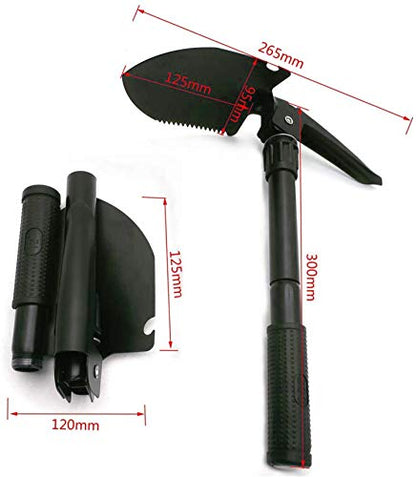 HongK- Green Hiking Multi-Functional Military Folding Shovel Survival Spade Emergency Green [P/N: ET-Shovel001] - color: Green, size: Small Size