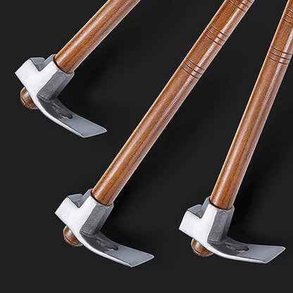 Garden Hoe Tool Small Action Hoe, Loosening Soil and Weeding,Knockable and Removable Nails,Hand Long Handle Weed Garden Tool,Digging and Rooting (5.90in×2.55in,1.47lb) - size: medium