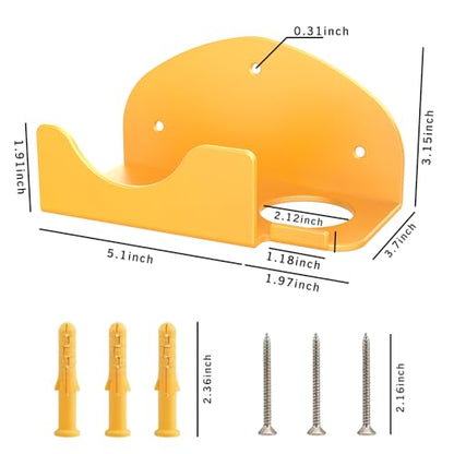 Leaf Blower Rack, Wall-Mounted Tool Hanger Compatible with DCE100B, Grass Trimmers, Hedge Trimmers & Garden Power Tools for Garage Organization,2 Pack - color: Yellow-2 Pack